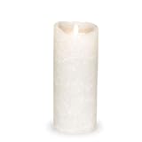 Mit 5 Std. Timer-Funktion sompex Flame LED Kerze 8x23 weiß Echtwachs gefrostet m. Timer