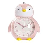 HBNNBV Mechanical Alarm Clock Kids Alarm Clock,Penguin Snooze Night Light Battery Operated Loud Alar