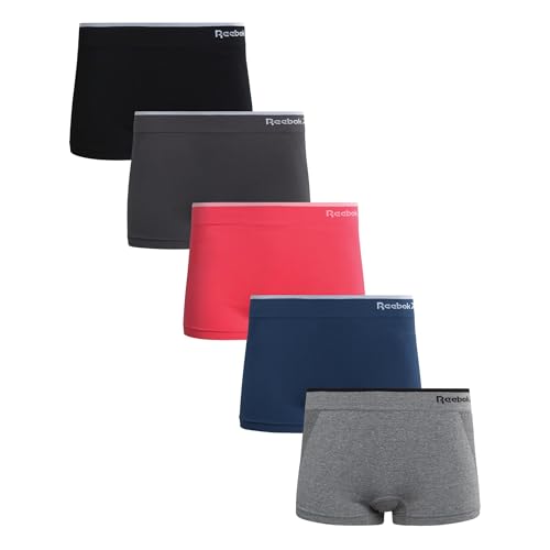 Image of Reebok Womens Boyshorts - 5 Pack Performance Seamless Underwear, 3 inch Inseam