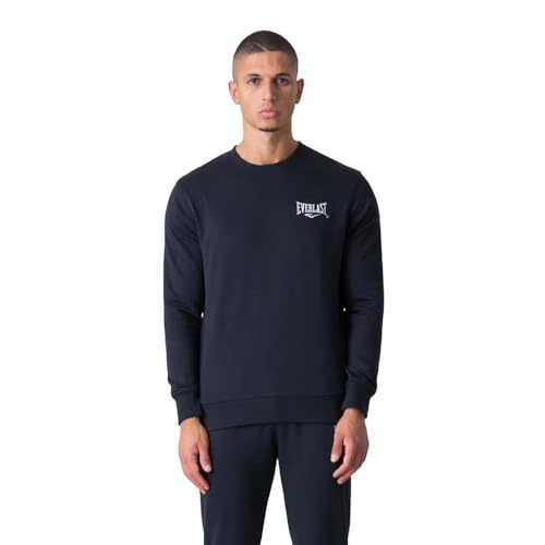 Image of Everlast Unbrushed Stretch Crewneck Sweatshirt M Blue