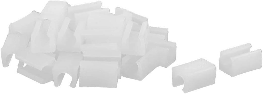 Sourcingmap Plastic Furniture Foot Rectangle Shaped Non-Slip Chair Leg Tip Protectors 30pcs White - Image 5