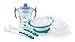 NUK Learn To Eat Set | Trainer Cup Tazza Biberon | Piattino E Cucchiaini Per La Pappa | 6+ Mesi | Senza Bpa | 4 Pezzi, color Safari (blu), 230 ml