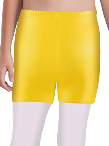 Dance Short for Girls Shiny Metallic Printed Gymnastics Athletic Shorts Kids Sparkle Glitter Tumbling Bottoms2