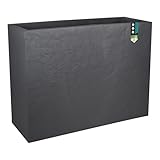 EDA Blumenkasten Volcania, quadratisch, Farbe: Anthrazit-Grau