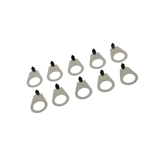 ギターノブ ポインタープレート 3/8インチサイズ ポインターインジケーターワッシャー LPエレキギターアクセサリー用 10個(Silver)