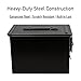 Movclstud Ammo Storage Box - Fire-Resistant, Waterproof, Airtight Metal Case with Lock Buckle - for Ammo and Lithium Battery Storage (11