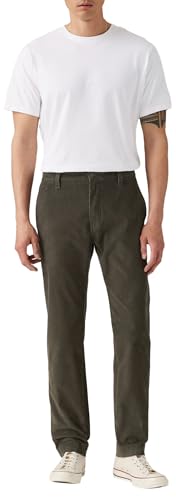 Chino STD II XX Levi's Homme - Pantalon Olive Noire Coupe Droite Ajustée en Taille 30W / 32L