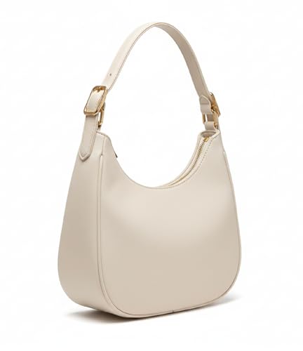 Image of Women's Faux Leather Shoulder Bag with Adjustable and Detachable Sling Strap for Women | Stylish Crossbody Bags For Women | Ladies Shoulder Purse (Off White) | LightWeight
