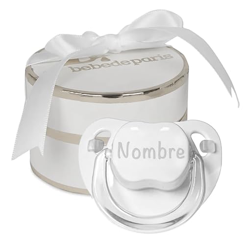 BebeDeParis | Chupete Personalizado 0-6 Meses con Nombre, Regalo Bebé Recién Nacido...