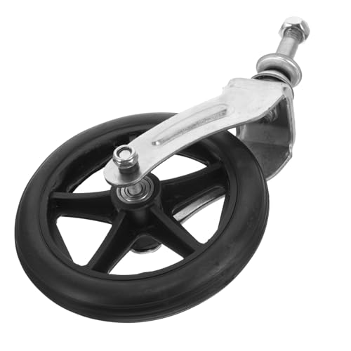 FOMIYES Wheelchair Front Fork Assembly Replacement Wheel Rubber Steel Tube for Smooth Drive