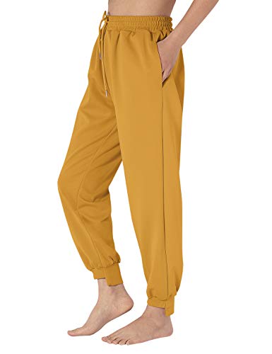Pantalon de jogging jaune femme taille S Match 645 en coton