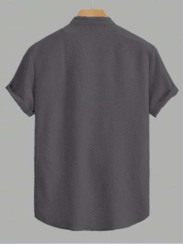 Image of Leriya Fashion Textured Shirts for Men || Casual Shirt for Men || Shirt for Men|| Men Stylish Shirt || Men Fancy Shirt || Men Half Sleeve Shirt || Plain Shirts for Men || Shirts