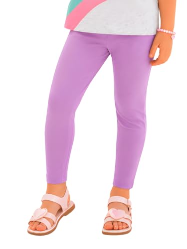 Image of Pilolo Kids Soft Cotton Lycra Solid Ankle Pocket Leggings for Girls