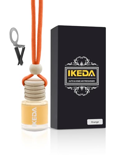 Image of IKEDA Car Air Freshener, Car Fresheners for Men & Women, 45+Day Long Lasting Fragrance Hanging Air Fresheners Scents, with Clip, Perfect for Auto and Home,Christmas,10ml, Citrus