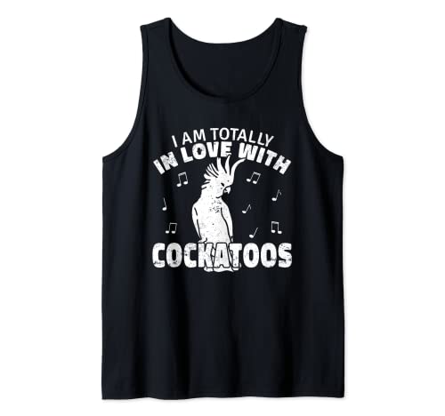 I am totally in love with Cockatoos Vintage Parrots cacatúa Camiseta sin Mangas