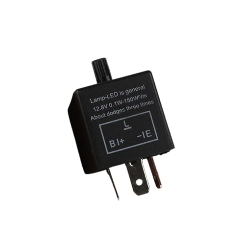 Relé intermitente LED de 3 pines y 12V ajustable para solucionar fallos en luces de coche