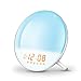 Produktbild solawill Lichtwecker, Wake Up Light Sonnenauf-untergang Simulation Wecker mit 7 Wecktöne FM Radio Snooze Funktion 7 Farbige 20 Dimmstufen Touch Control Nachttischlampe für Erwachsene und Kinder