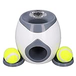 Depisuta Automatic Ball Launcher for Dogs, Automatic Dog Ball Launcher Throwing Machine with 2 Tennis, Interactive Dog Toy Dog Ball Thrower Launcher for Indoor and Outdoor