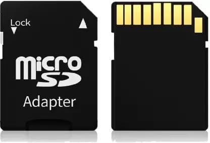 Image of Micro SD Card to SD Card Adapter Reader Adapter Compatible with All Mobile Memory Cards (Only Card Reader (Black) Pack of (1)