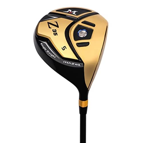 MAZEL Golf Fairway Wood - Palo de golf para hombre, 5 maderas, 18 grados, 44 pulgadas, eje de grafito para diestros