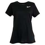 ナイキ(NIKE) ウィメンズ DRI-FIT レッグ クルー Tシャツ AQ3211 010 ブラック/ホワイト M