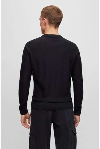 Pull BOSS Pull ras du cou en coton avec logo US - vue 4