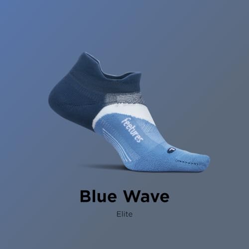 Image of Feetures Elite Light Cushion No Show Tab Sock Wave