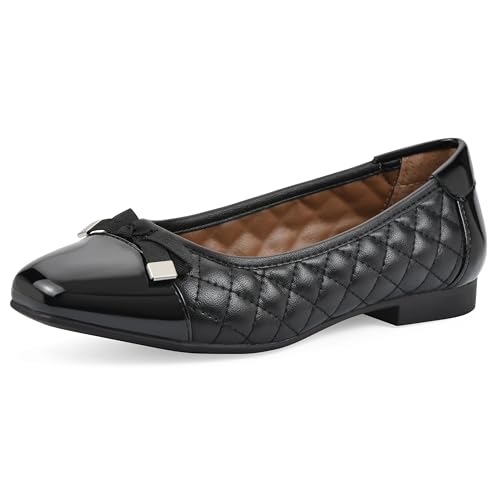 WHITE MOUNTAIN Women's Bocah Diamond Quilted Cap Toe Ballet Flat