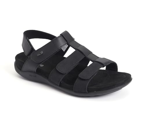 Strive Women's Cassis Black Leather Sandals UK 4