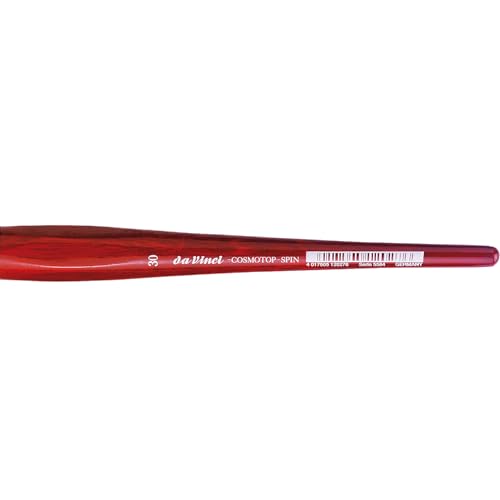 Image of da Vinci Watercolor Series 5584 CosmoTop Spin Paint Brush, Pointed Oval Synthetic with Red Handle, Size 30 (5584-30)
