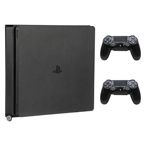 HumanCentric PS4 Mount for PS4 Slim + 2 Controller Mounts Bundle | Mount on The Wall or on The Back of The TV | Patent Pending Cover