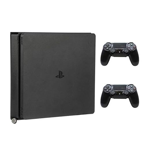 HumanCentric Supporto PS4 per PS4 Slim + 2 supporti per controller Bundle | Montaggio a parete o sul retro della TV