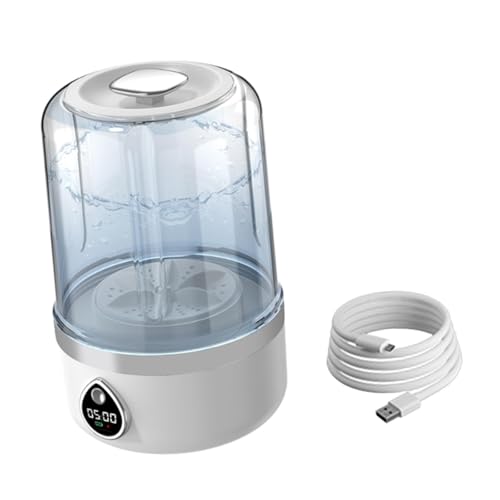 Sharplace Lavadora Portátil, Minilavadora, Ahorra Espacio, Limpieza Profunda, Silenciosa, 2 Modos de Lavado, Pantalla LED para Ropa de Bebé en Casa, Blanco, Individual