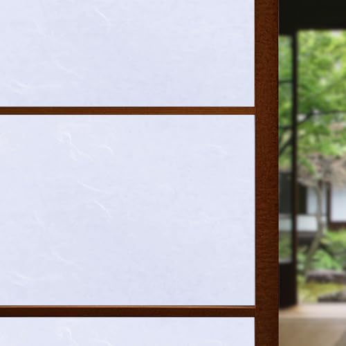 ONAO Plastic Shoji Paper Roll (37" x 78.7") – Unryu Pattern with Natural Fibers, Heavy Duty Shoji Screen Replacement – Tear-Resistant, UV-Blocking, Wipeable, Made in Japan