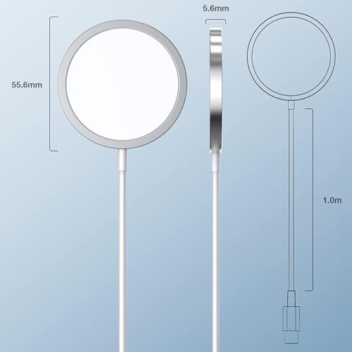 Image of Magnetic Wireless Charger for iPhone, MagSafe Fast Charger USB C 15W, Qi Type C Wireless Inductive Charging Station Compatible with iPhone 16 /16 Plus /16 Pro /16 Pro Max /15 /14 /13 /12 Series