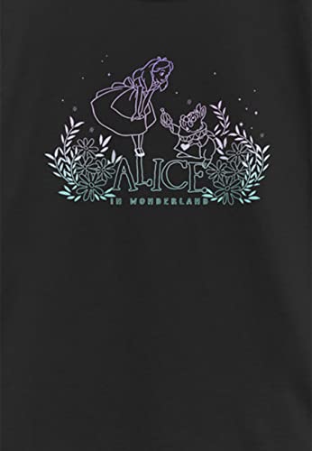 Disney Wonderland Alice Meets White Rabbit Dark Girls Standard T-Shirt2