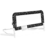 Dream On Me Lightweight Mesh Security Adjustable Bed Rail for Toddler, Breathable Mesh Fabric, Suitable for All Types of Beds, Reinforced Anchor System Bed Guard Rail, Black & White