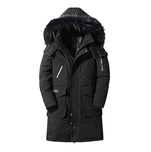 Doudoune à capuche homme chaude et rembourrée motif camouflage noir L
