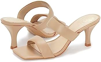 Vince Camuto Women's Footwear Women's Aslee Square Toe Dress Sandal Heeled, Tortilla, 8 | Image 7
