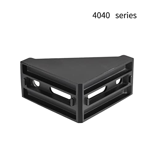 uxcell Inside Corner Bracket Gusset, 80mm x 80mm for 4040 Series Aluminum Extrusion Profile, 4 Pcs (Black) by uxcell - Used condition - Image 3