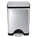 simplehuman 30 Liter / 8 Gallon Stainless Steel Rectangular Kitchen Step Trash Can, Brushed Stainless Steel