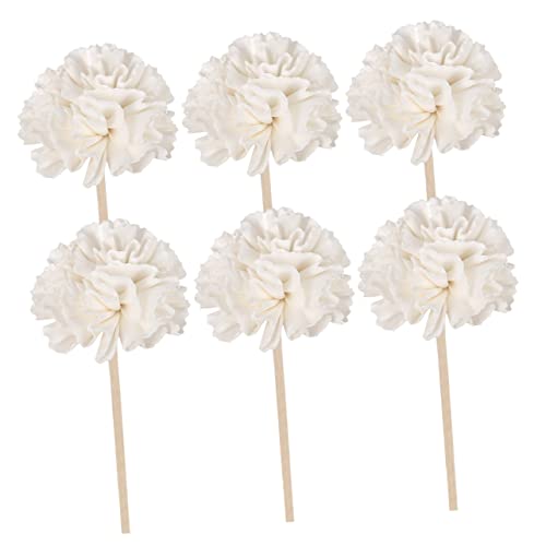 Yardenfun 6pcs Rattan Diffuser Sticks for Essential Oils Aromatherapy Flower Reeds for Home Office and Bathroom Decor Creates Natural Fragrances and Relaxing Atmosphere