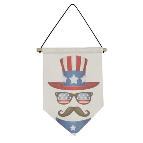 Toile drapeau suspendu Uncle Sam pour déco salon style industriel