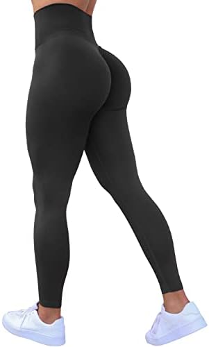 TAYOEA Panie Scrunch Butt Leggingi Pleszczowe Sporty Sportowe Ozroczyste Siłowni Spodne