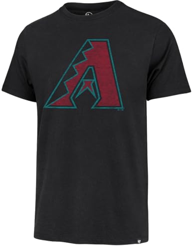 Image of 47 Brand MLB Men's Team Color Distressed Imprint Primary Logo Short Sleeve Baseball T-Shirt