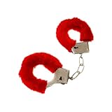 Manette Pelose Rosse con Chiavi, Accessorio per Adulti, Colore Rosso, 150 Grammi