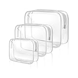 Transparente Kulturtasche, TSA Kosmetiktasche Flüssigkeiten Beutel, Transparente Tasche Flughafen-konforme Tasche, Reisebeutel Flugzeug