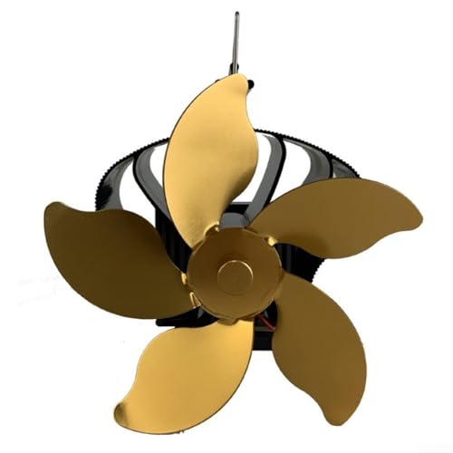 Ventilador magnético para colgar en la pared con 5 cuchillas para quemadores de madera, construcción de aleación de aluminio resistente