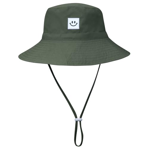 Image of MaxNova Baby Sun Hat Smile Face UPF 50+ Toddler Bucket Hat for Boys Girls 0-7 Years