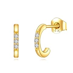 E-Moissanite Hoop Stud